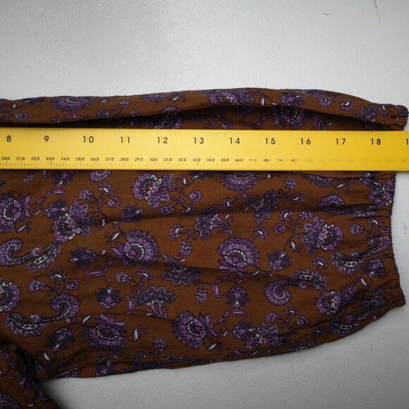 NWT J. Jill Ladies Size 2X Lined Rust w/ Purple Paisleys V-neck Maxi Dress - Picture 9 of 9